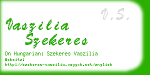 vaszilia szekeres business card
